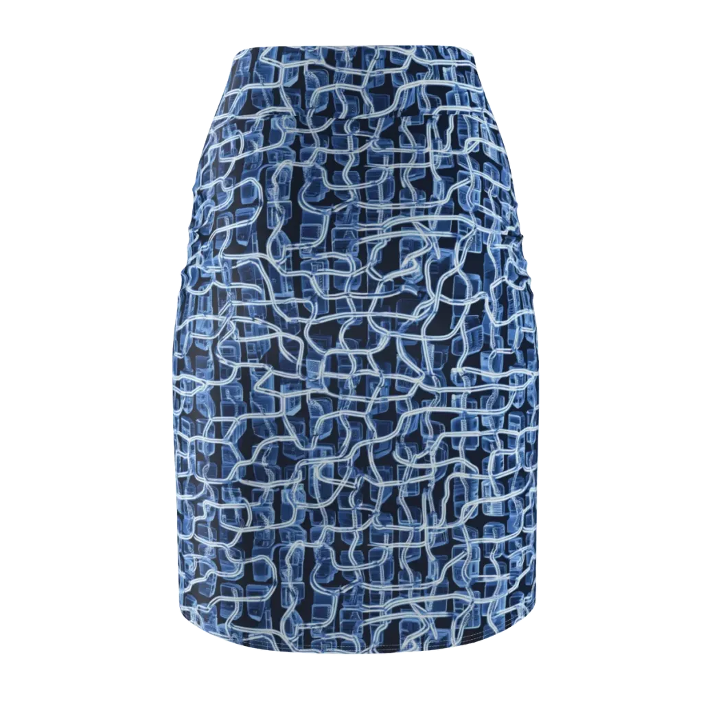 Midnight Circuitry on Pencil Skirt — Back