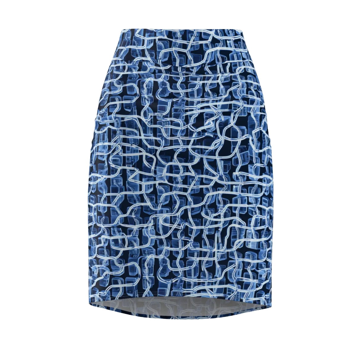 Midnight Circuitry on Pencil Skirt — Front