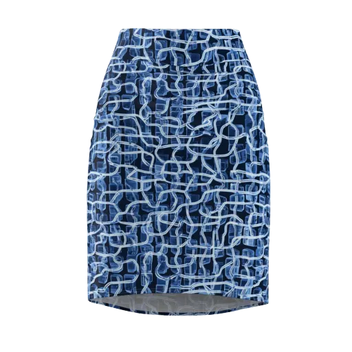 Midnight Circuitry on a Pencil Skirt