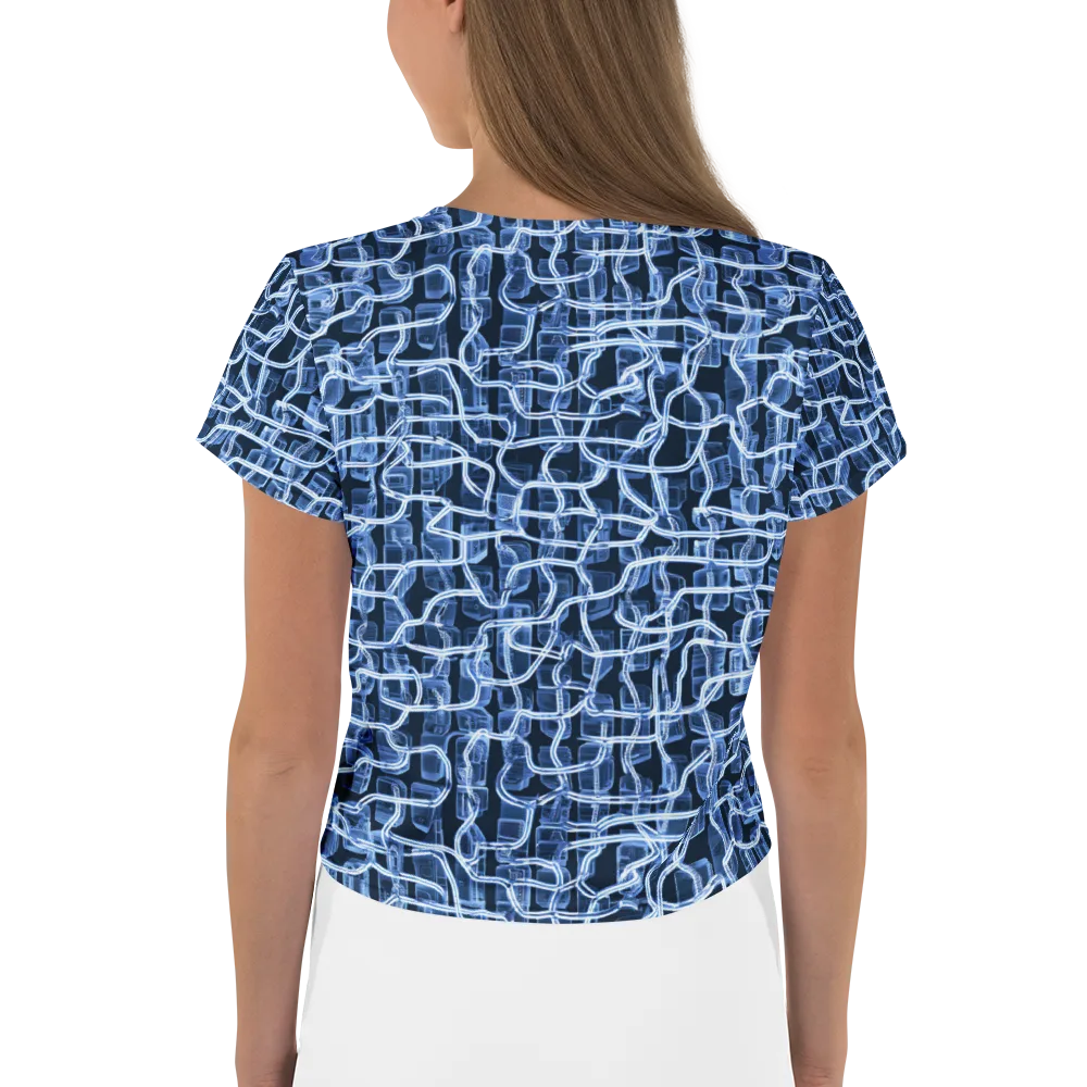 Midnight Circuitry on Crop Tee — Back