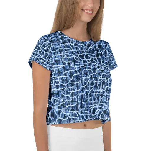 Midnight Circuitry on a Crop Tee