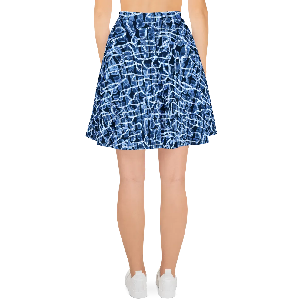 Midnight Circuitry on Skater Skirt — Back
