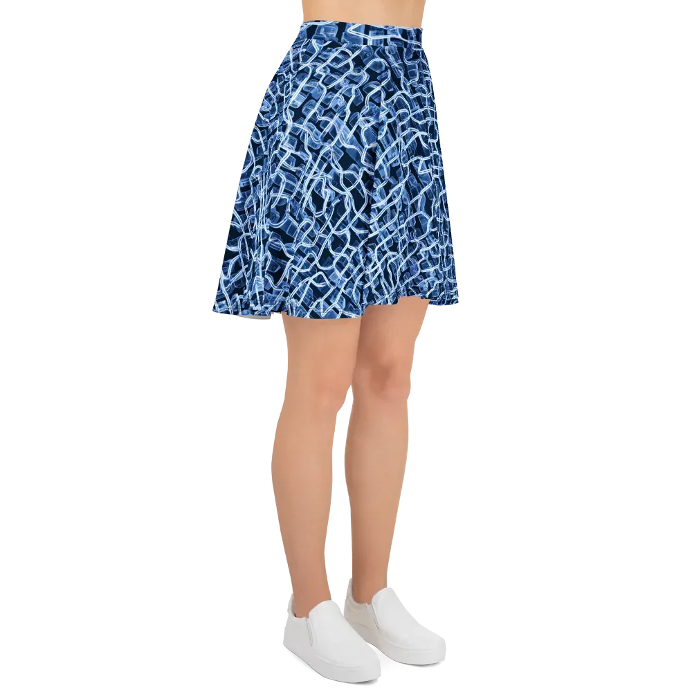Midnight Circuitry on Skater Skirt — Right