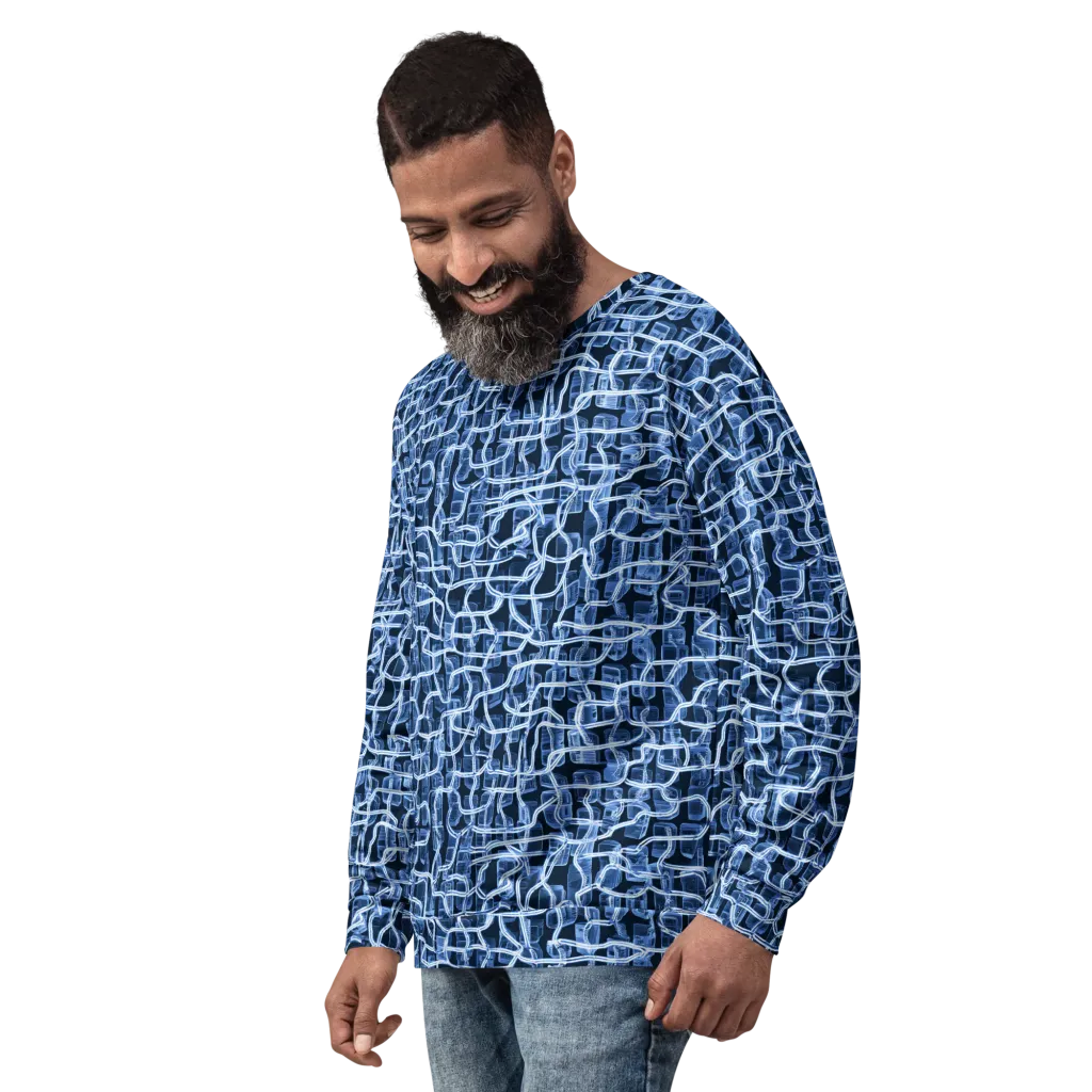 Midnight Circuitry on Sweatshirt — Left Front
