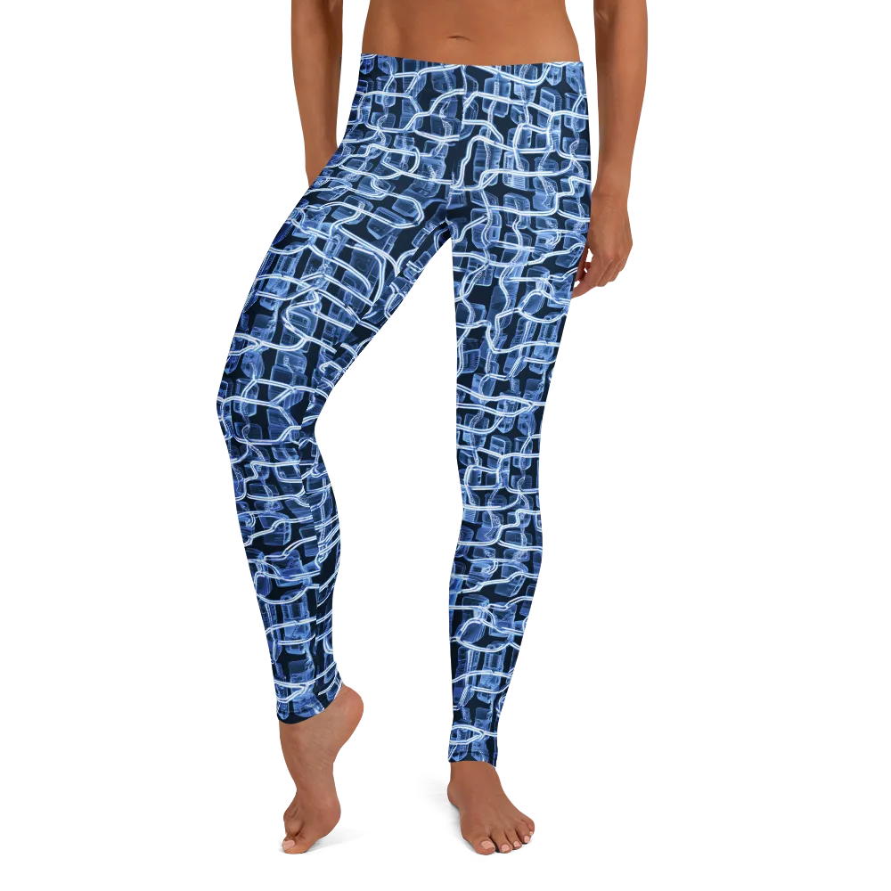Midnight Circuitry on Leggings — Front