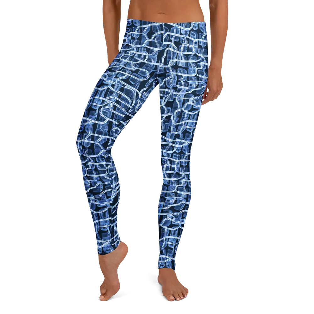 Midnight Circuitry on Leggings — Front