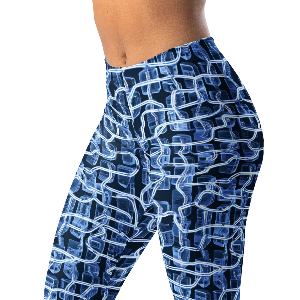 Midnight Circuitry on Leggings — Left Front
