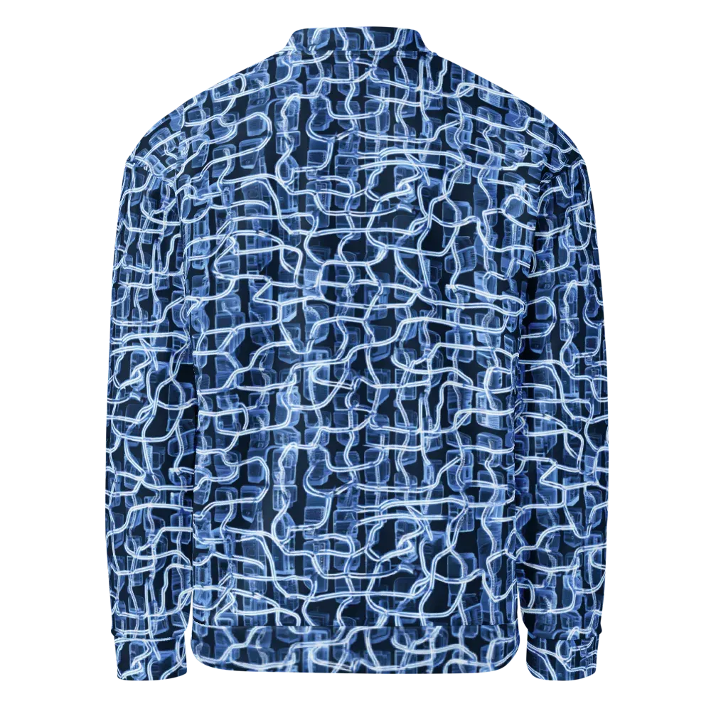 Midnight Circuitry on Bomber Jacket — Back