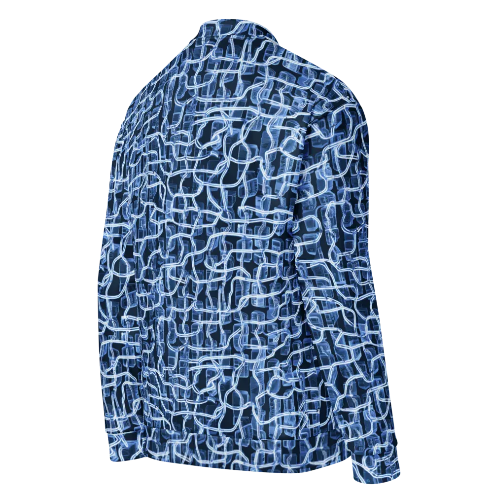 Midnight Circuitry on Bomber Jacket — Right Back