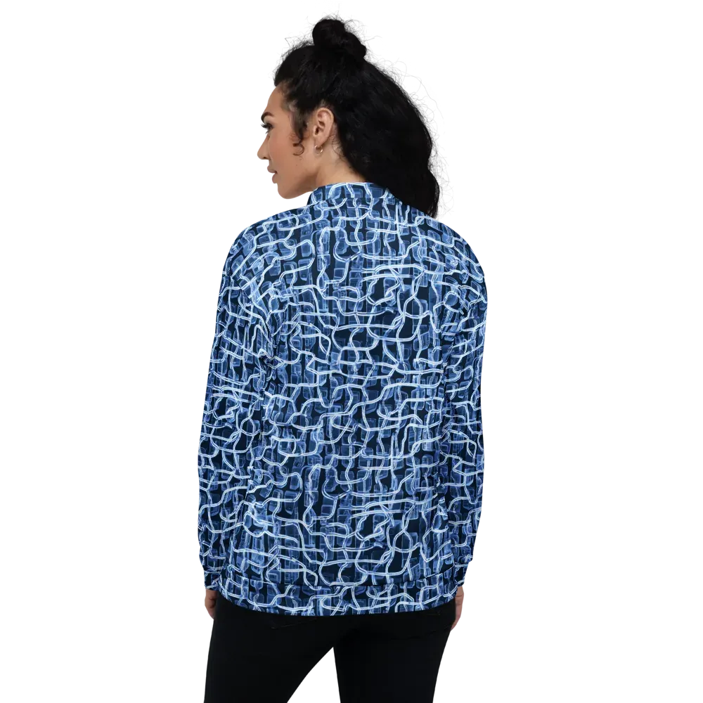 Midnight Circuitry on Bomber Jacket — Back