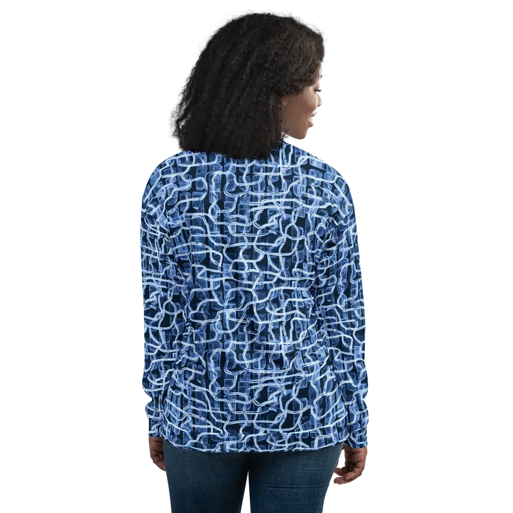 Midnight Circuitry on Bomber Jacket — Back
