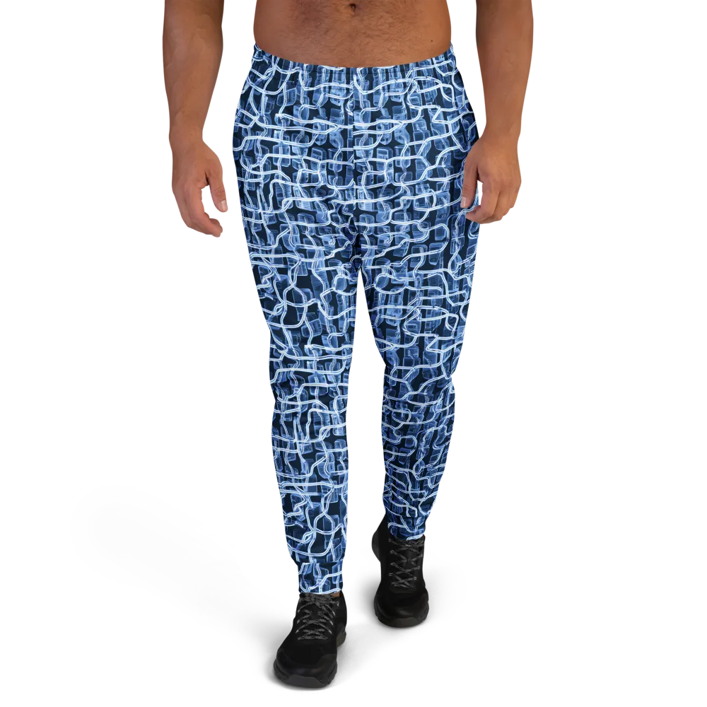 Midnight Circuitry on Men's Joggers — Front