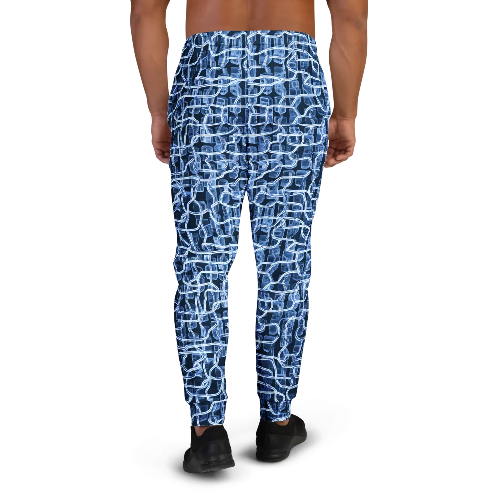 Midnight Circuitry on Men's Joggers — Back