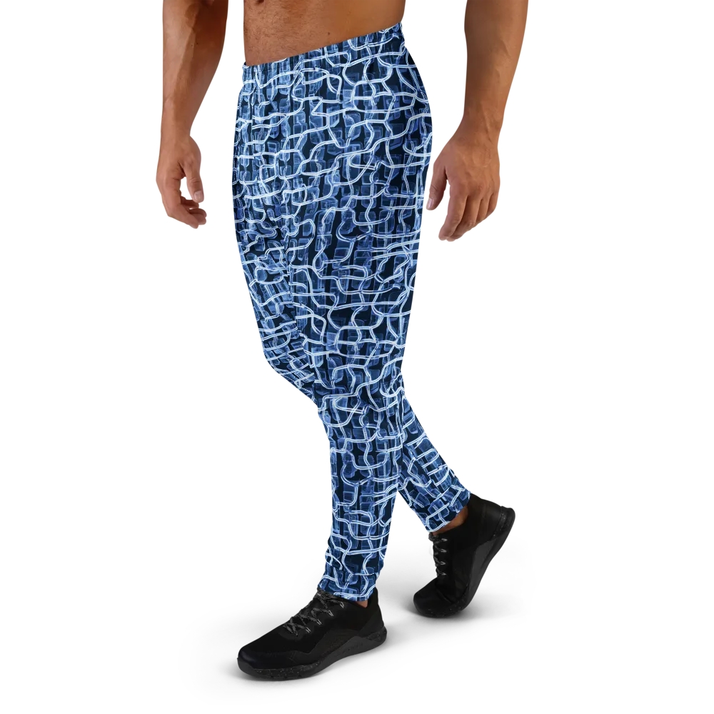 Midnight Circuitry on Men's Joggers — Left