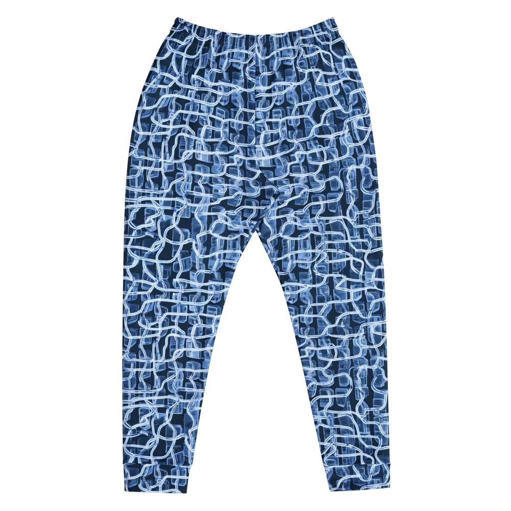 Midnight Circuitry on Men's Joggers — Front