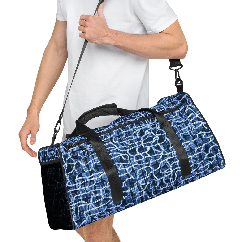 Midnight Circuitry on Duffle Bag — Right Front