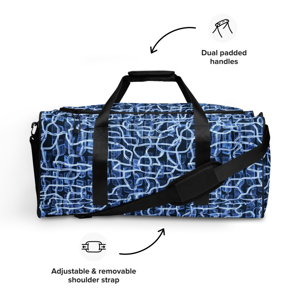 Midnight Circuitry on Duffle Bag — Front