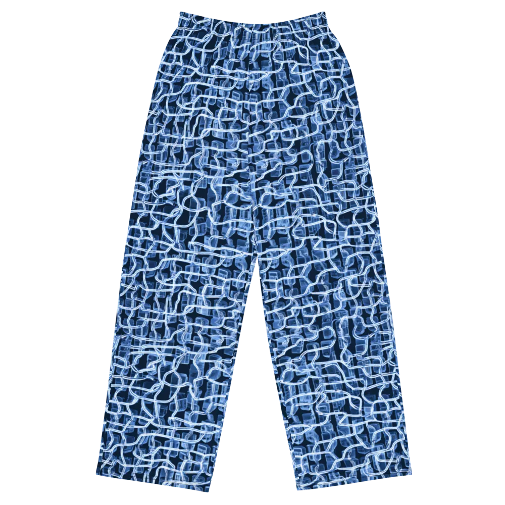 Midnight Circuitry on Wide-Leg Pants — Front