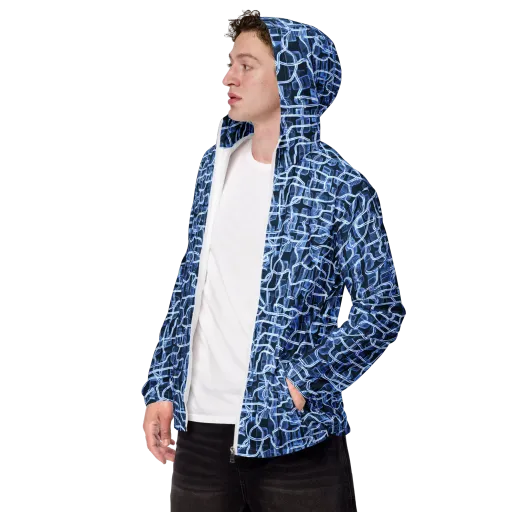 Midnight Circuitry on a Men's Windbreaker