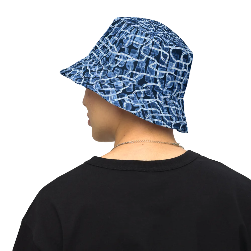 Midnight Circuitry on Reversible Bucket Hat — Back Inside