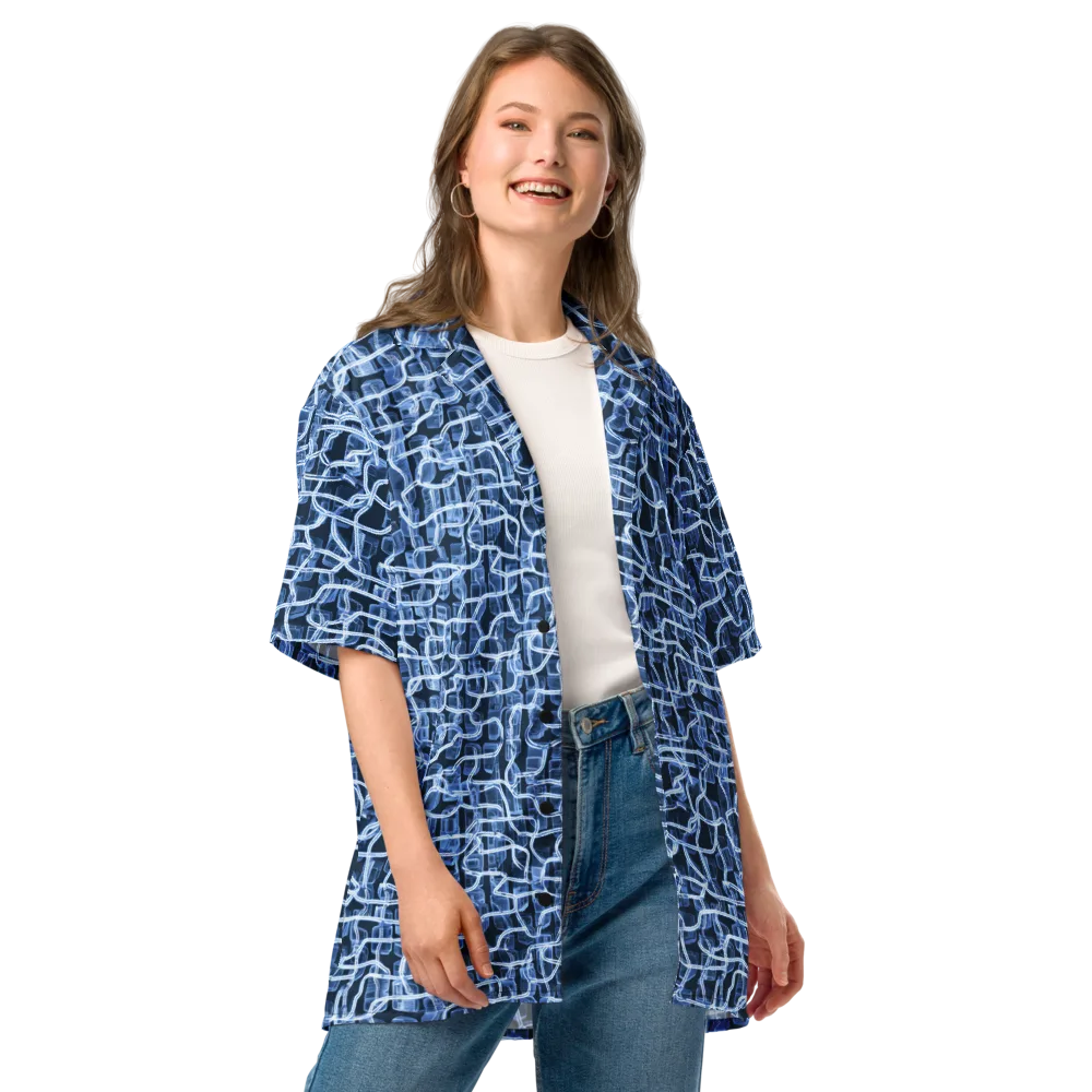Midnight Circuitry on Button Shirt — Front