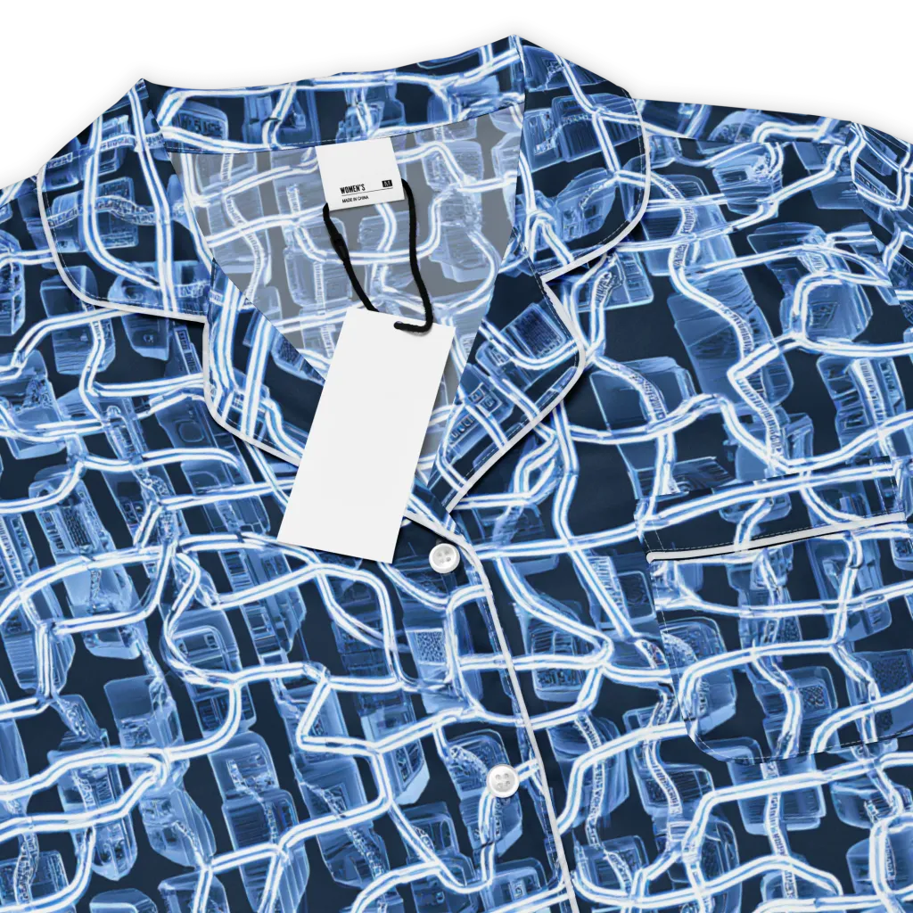 Midnight Circuitry on Women's Short Sleeve Pajama Top — Product details