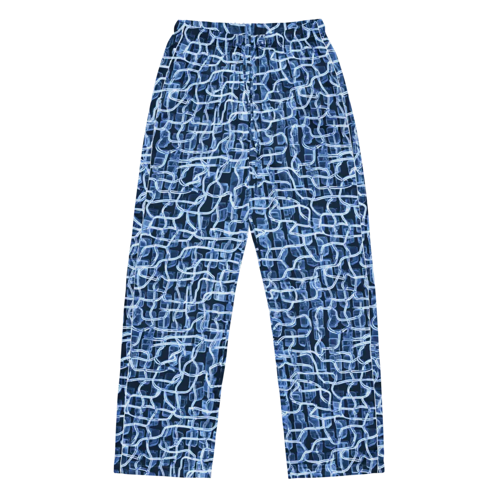 Midnight Circuitry on Women's Pajama Pants — Front