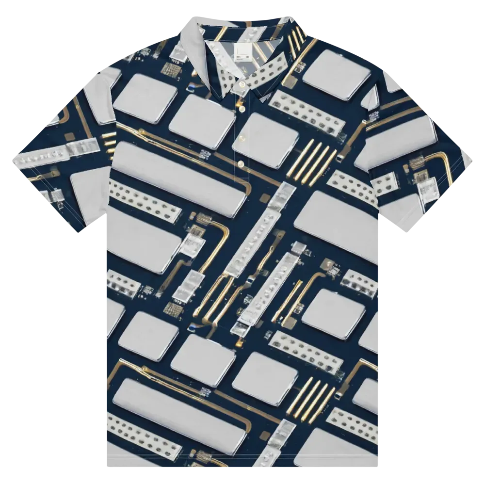Aurum Interface on Men's Slim Fit Polo Shirt — Front