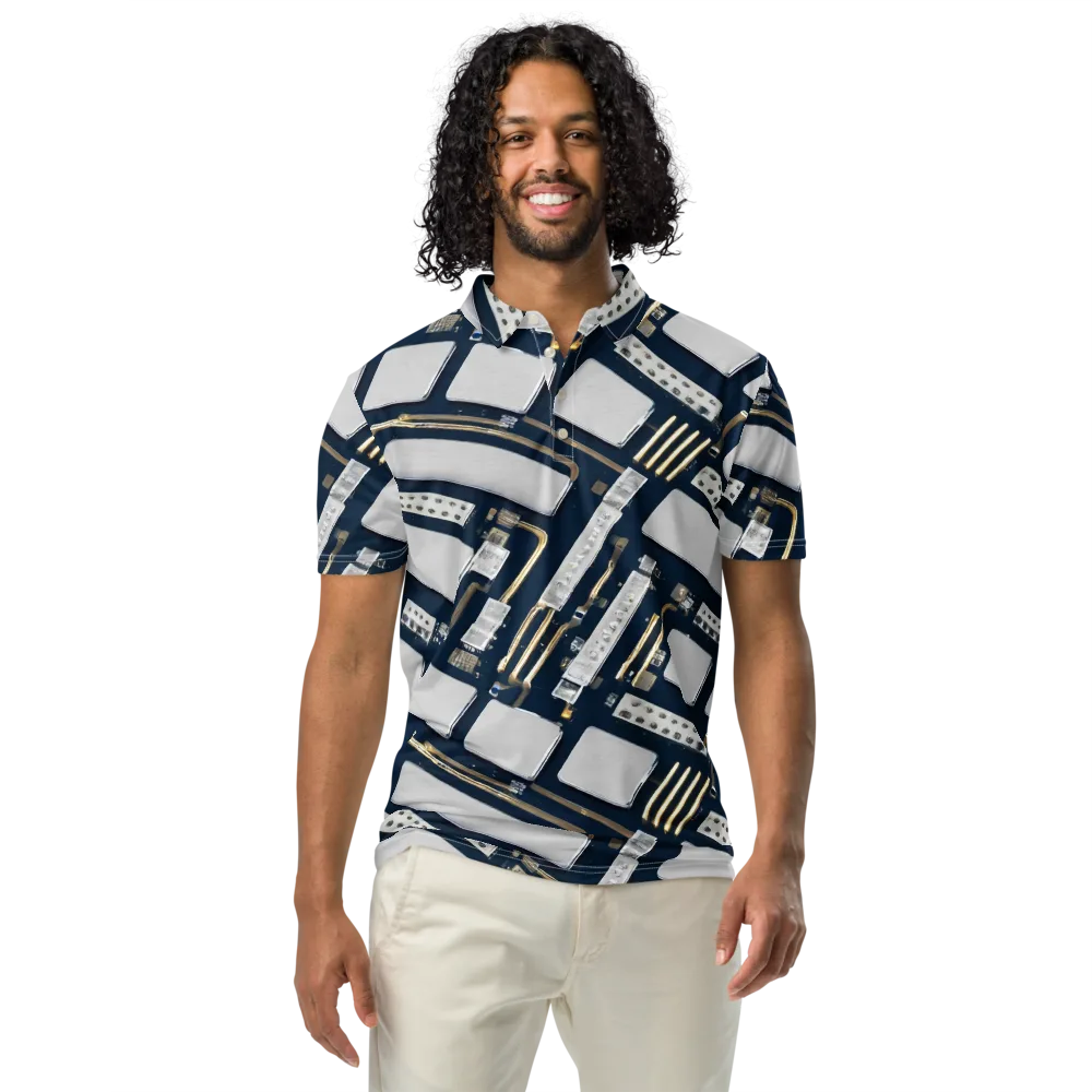 Aurum Interface on Men's Slim Fit Polo Shirt — Front