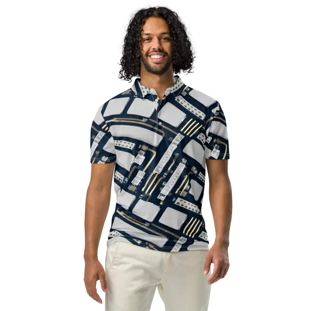 Aurum Interface on Men's Slim Fit Polo Shirt — Front
