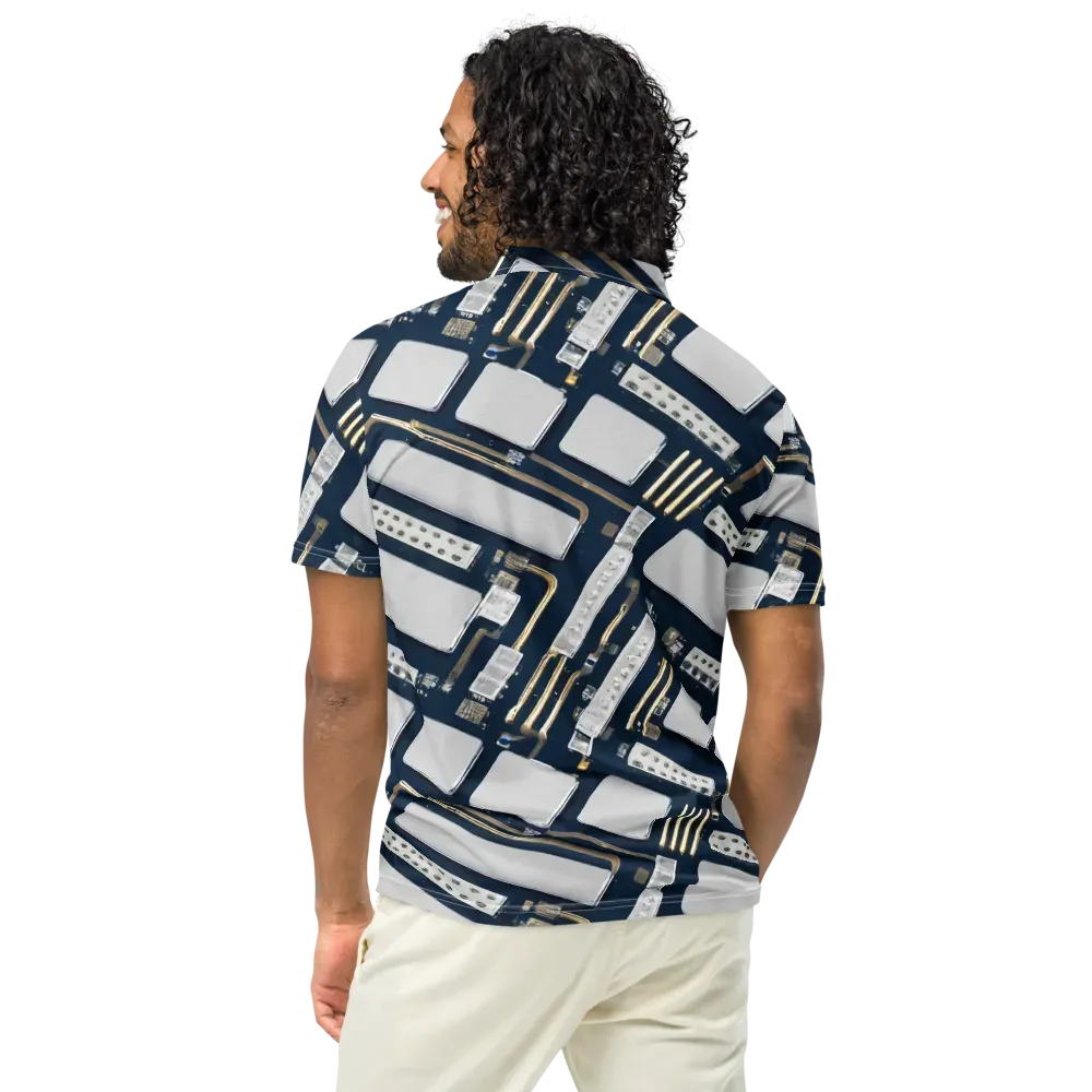 Aurum Interface on Men's Slim Fit Polo Shirt — Back