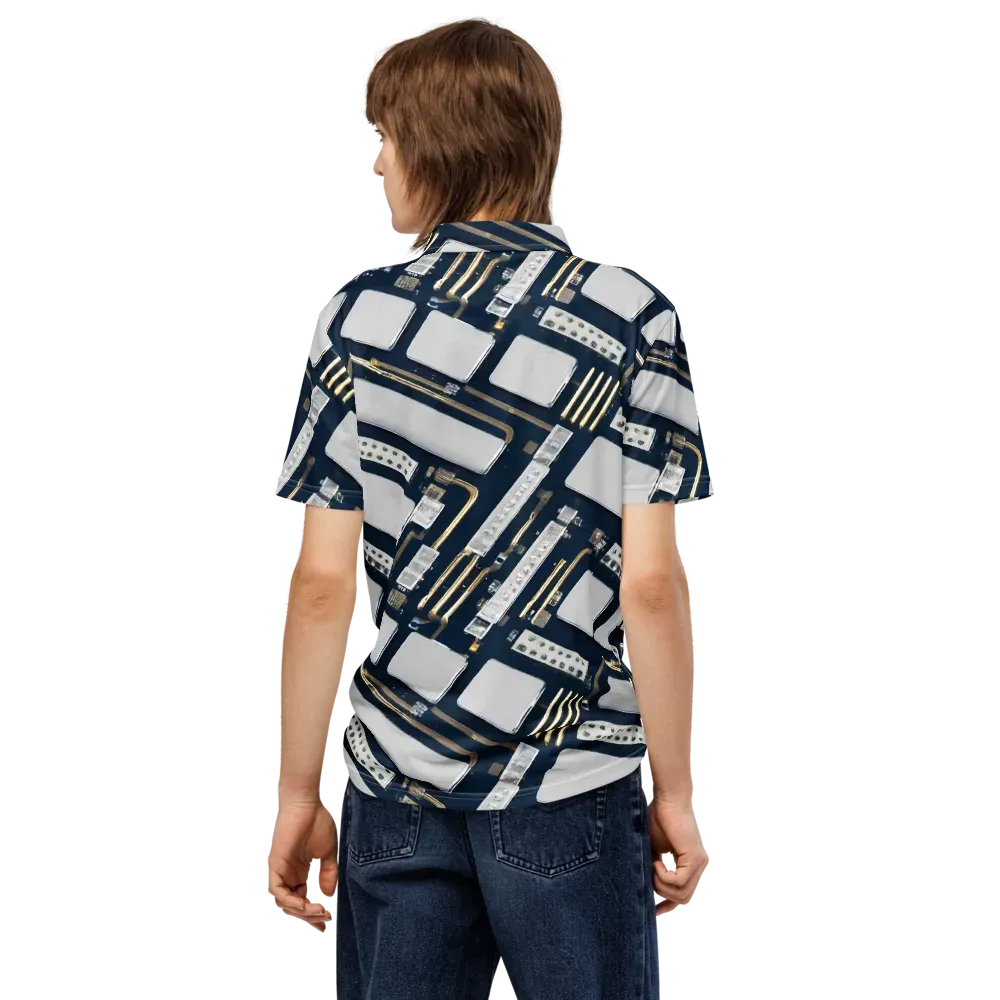 Aurum Interface on Men's Slim Fit Polo Shirt — Back