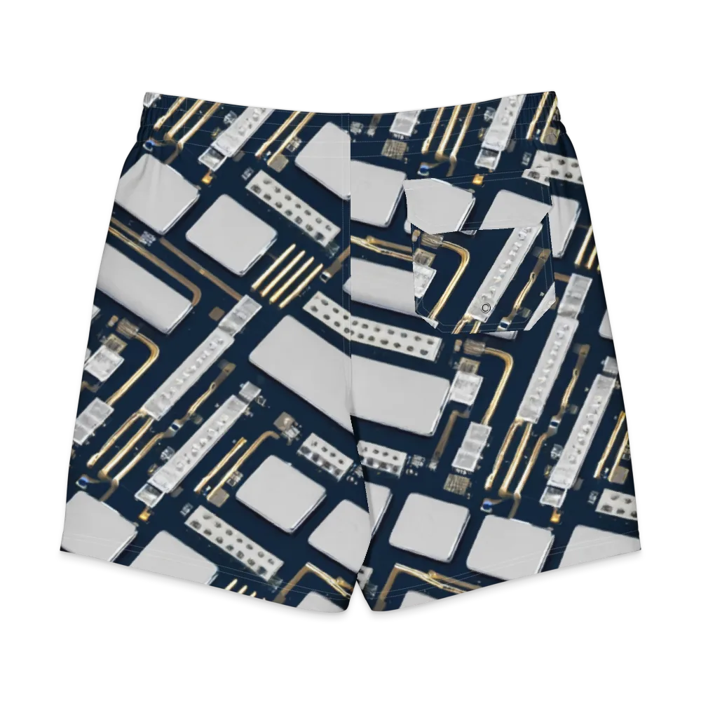 Aurum Interface on Men's Board Shorts — Back