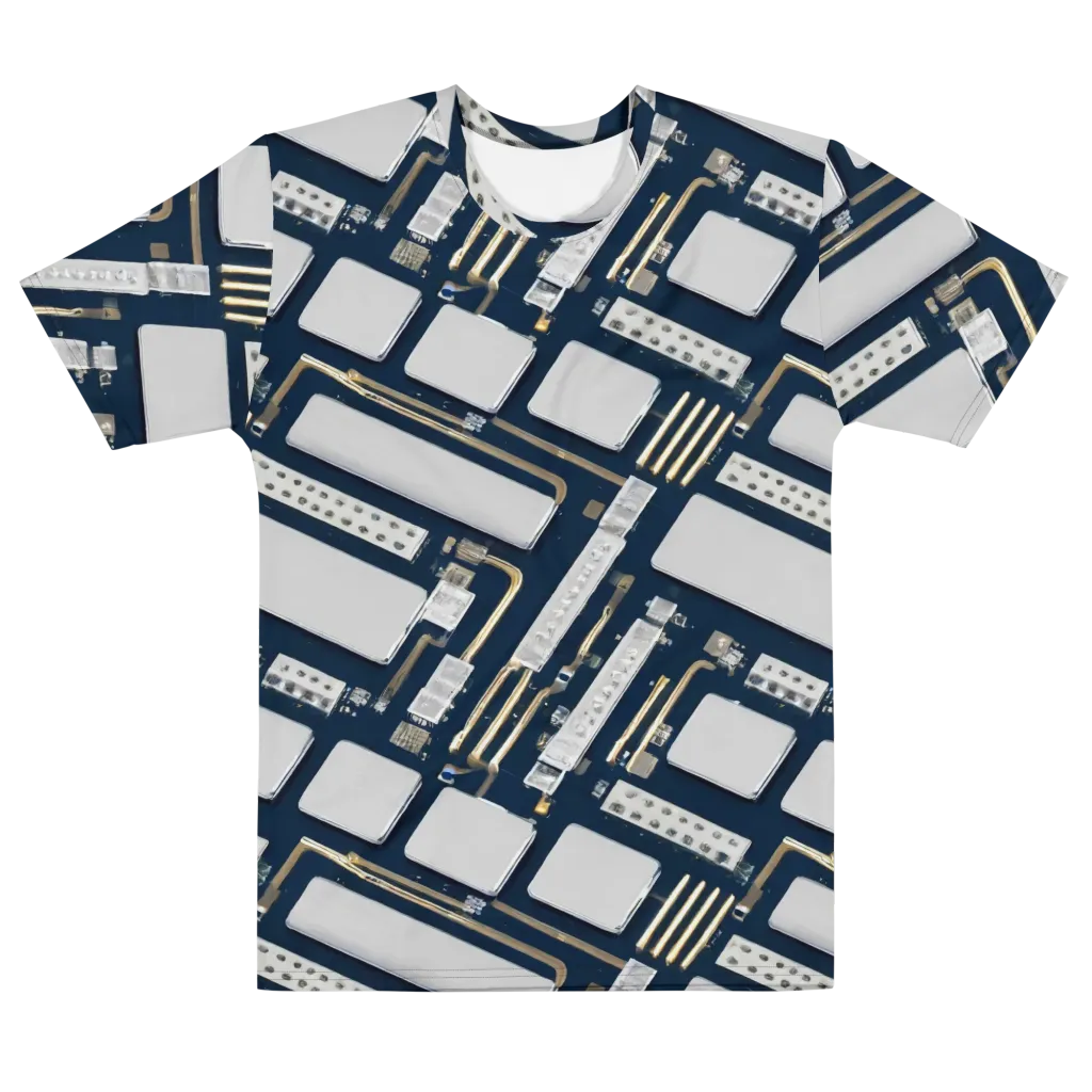 Aurum Interface on Men's Cotton Crew Neck T-Shirt — Front