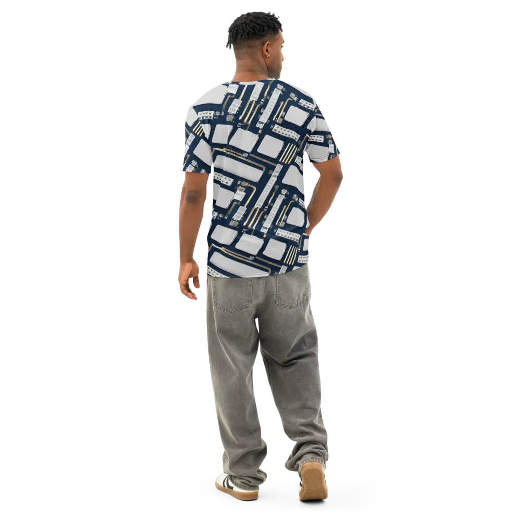 Aurum Interface on Men's Cotton Crew Neck T-Shirt — Back