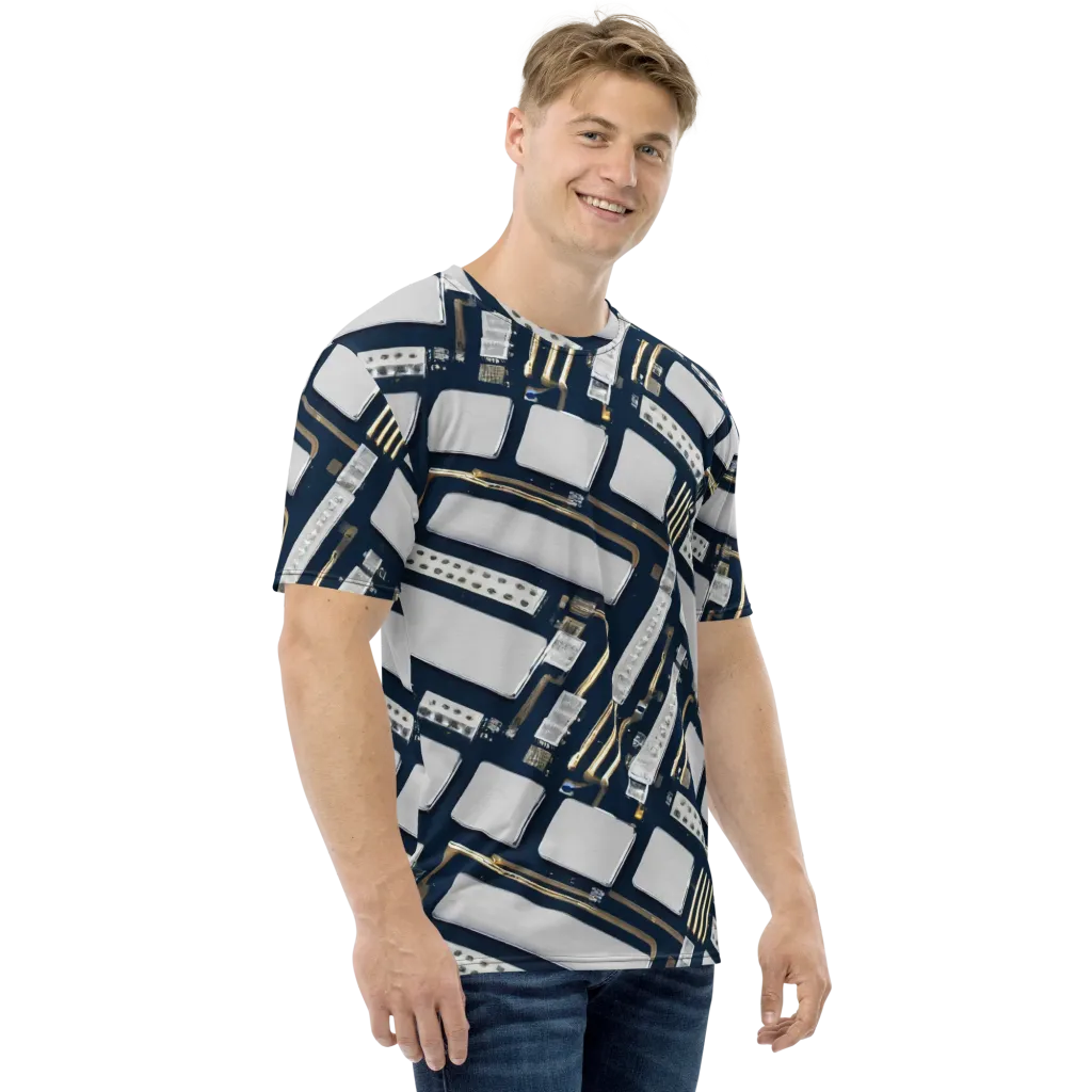 Aurum Interface on Men's Crew Neck T-Shirt — Right