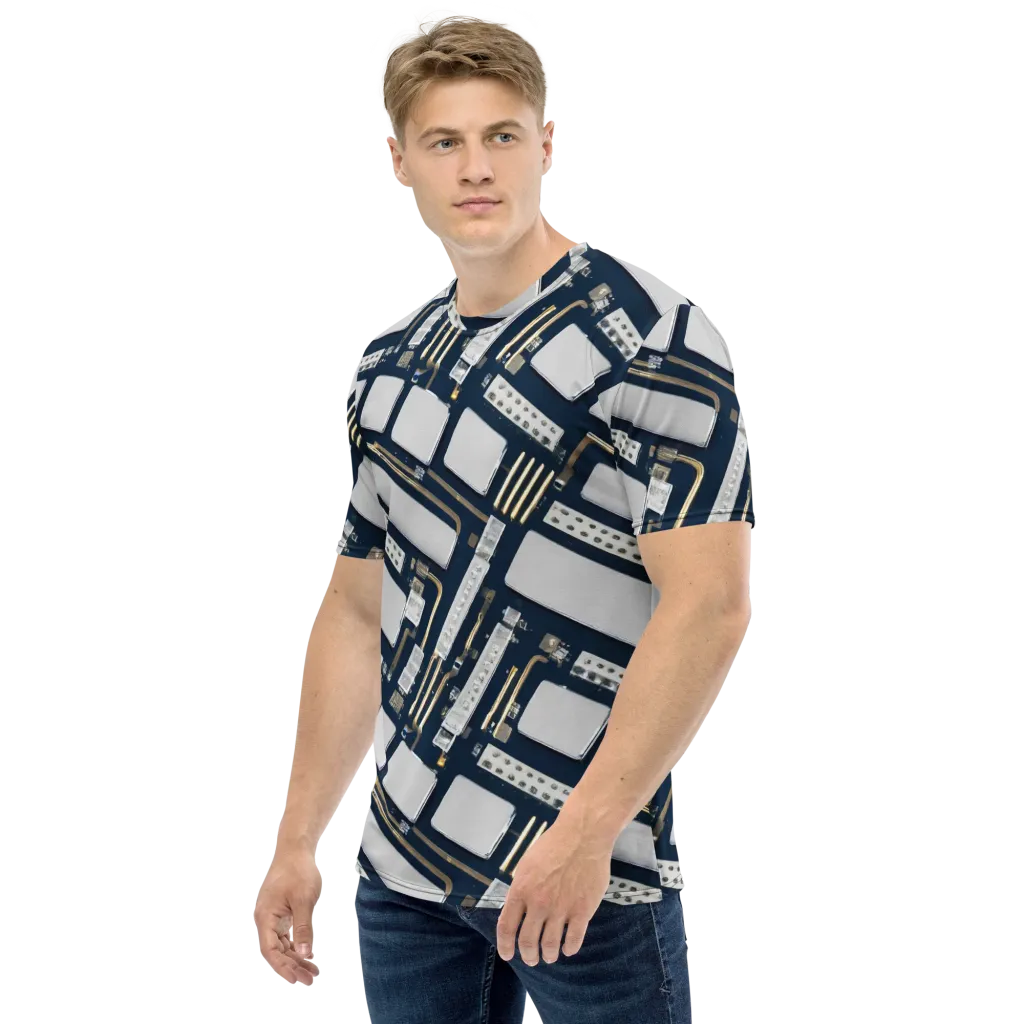Aurum Interface on Men's Crew Neck T-Shirt — Left