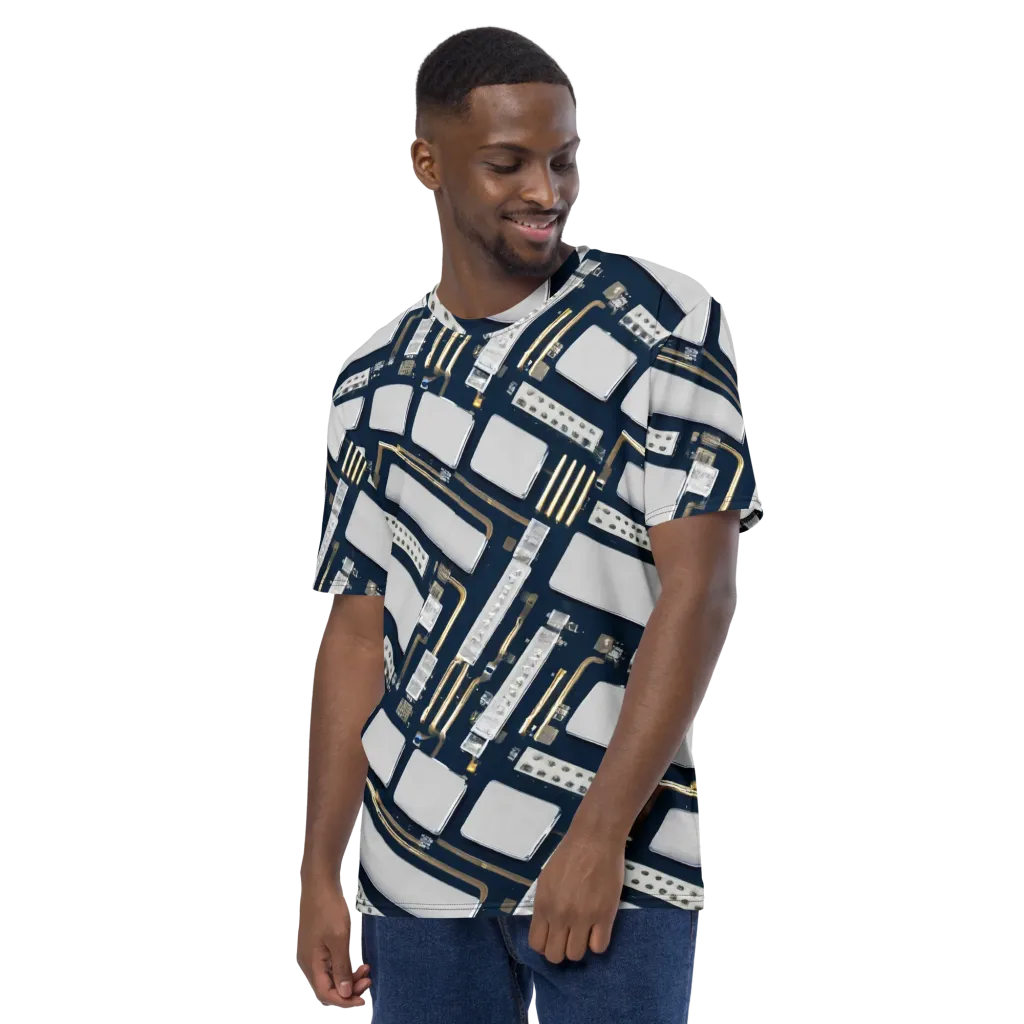 Aurum Interface on Men's Crew Neck T-Shirt — Left