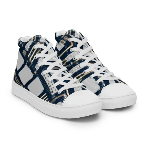 Aurum Interface on a Men's High Top Canvas Shoes