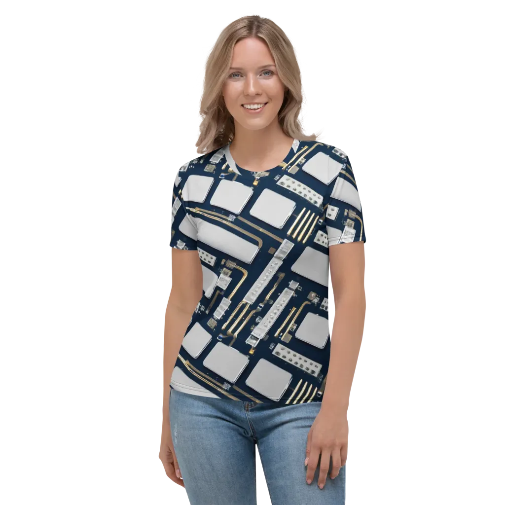 Aurum Interface on Women's Crew Neck T-Shirt — Front