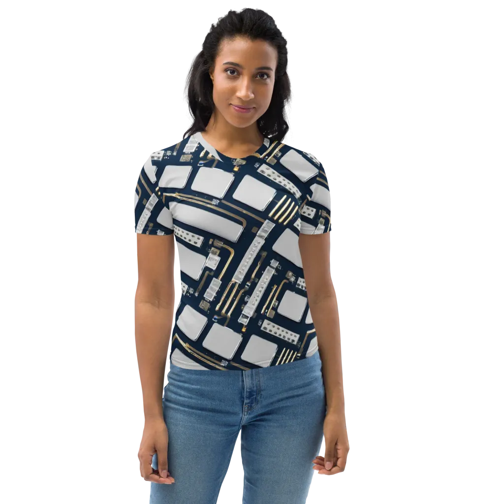 Aurum Interface on Women's Crew Neck T-Shirt — Front