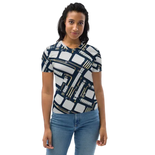 Aurum Interface on a Women's Crew Neck T-Shirt