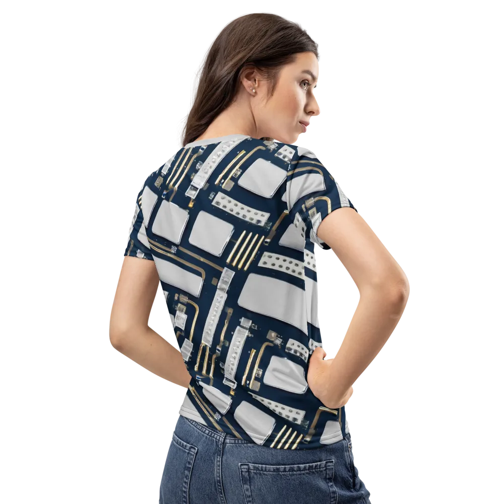 Aurum Interface on Women's Crew Neck T-Shirt — Back