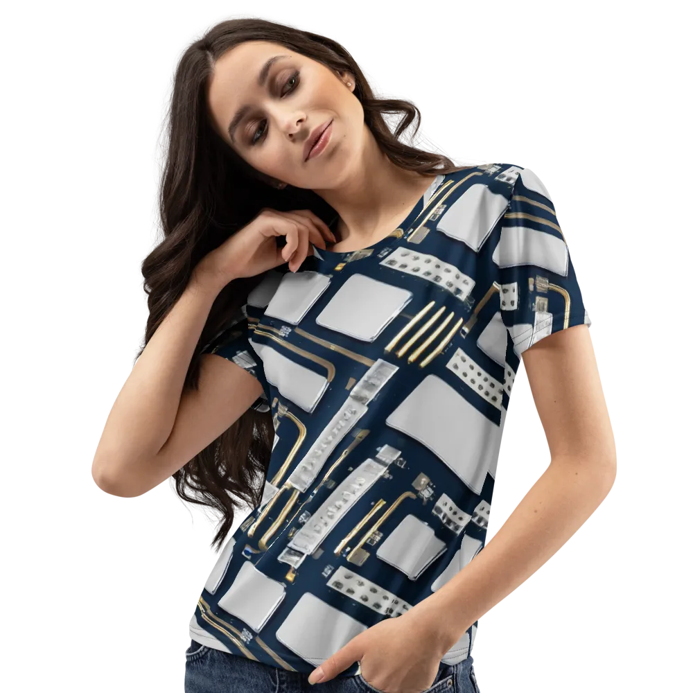 Aurum Interface on Women's Crew Neck T-Shirt — Left Front