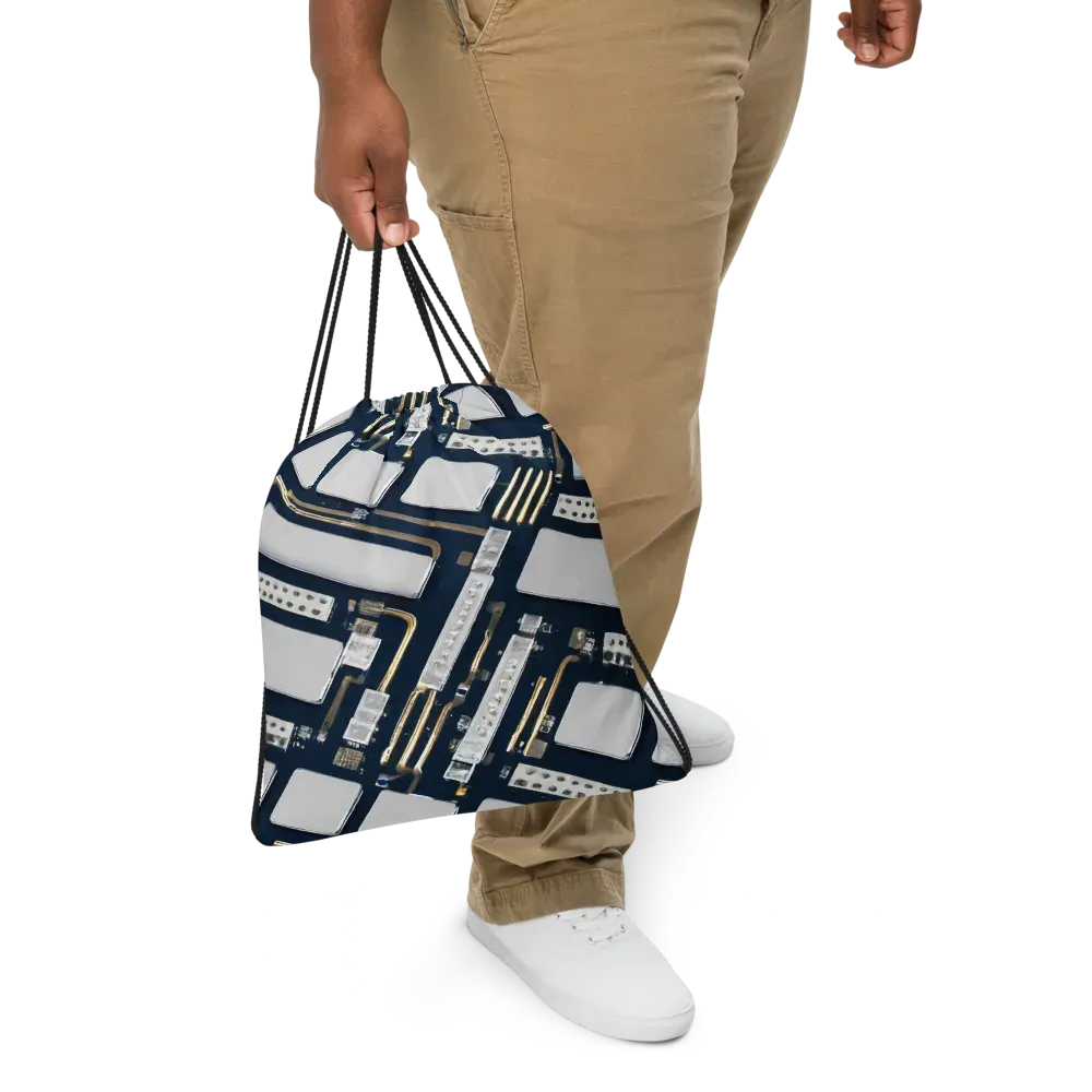 Aurum Interface on Drawstring Bag — Front