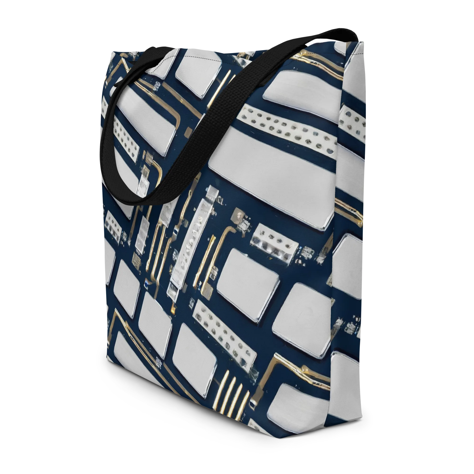 Aurum Interface on Large Tote Bag W/ Pocket — Front