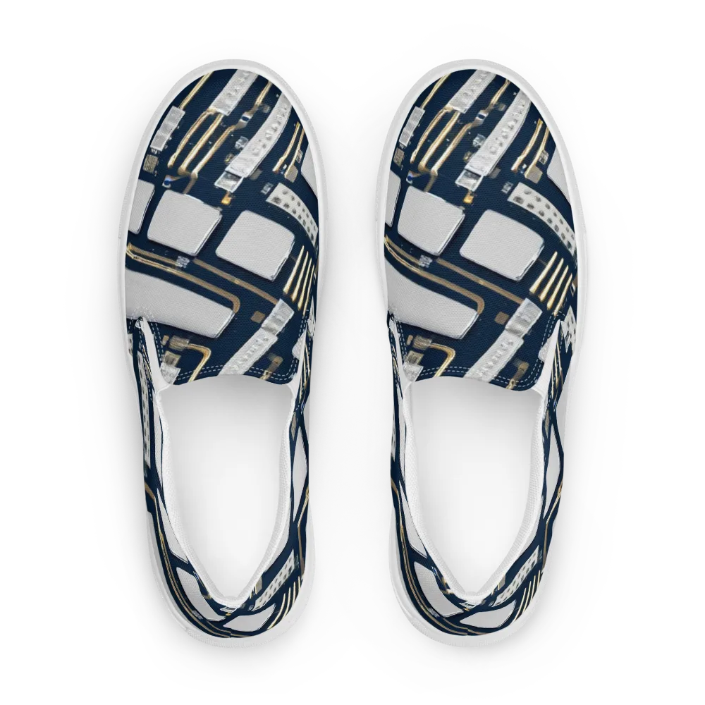 Aurum Interface on Women's Slip-On Canvas Shoes — Front