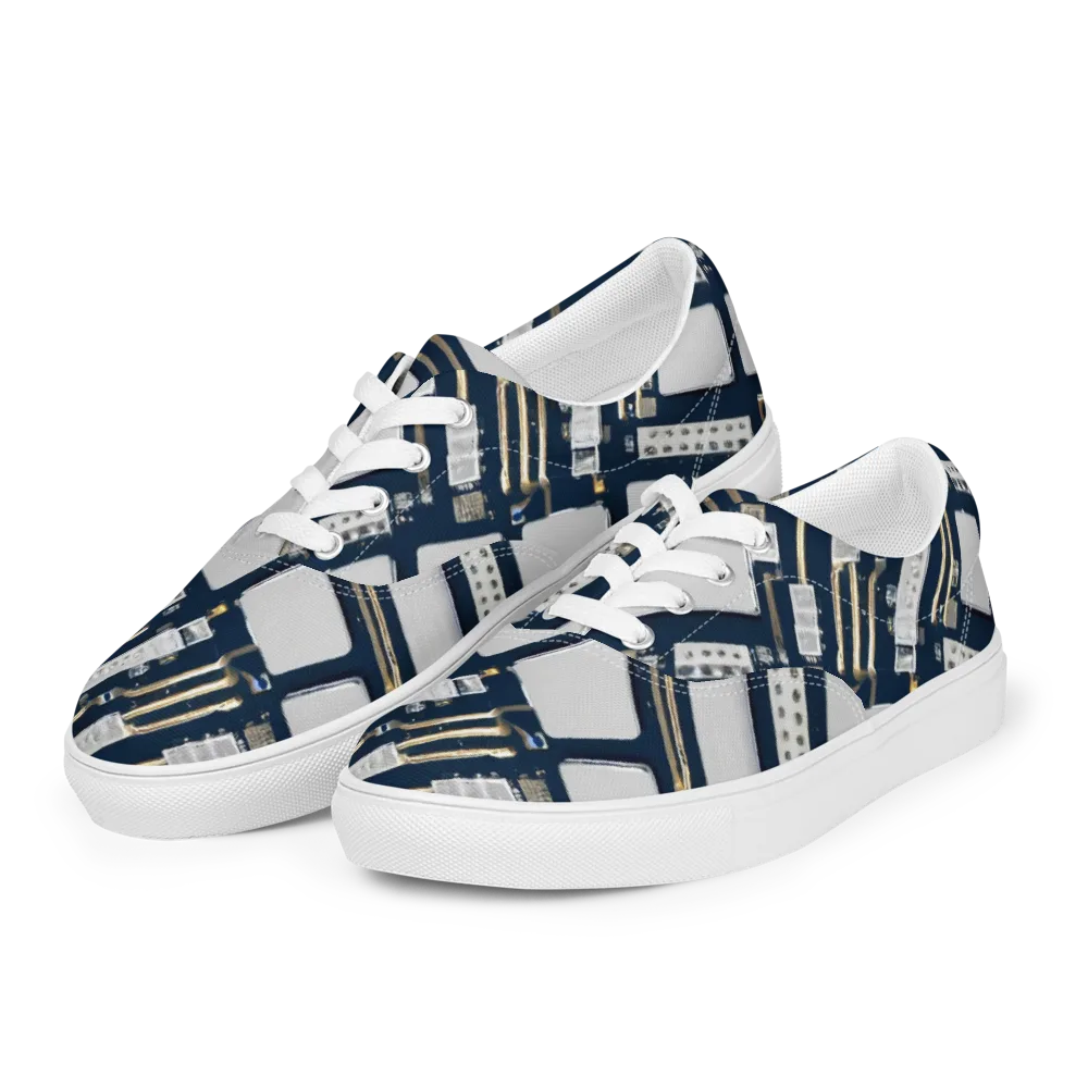 Aurum Interface on Men's Lace-Up Canvas Shoes — Left Front