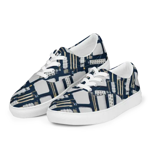 Aurum Interface on a Men's Lace-Up Canvas Shoes
