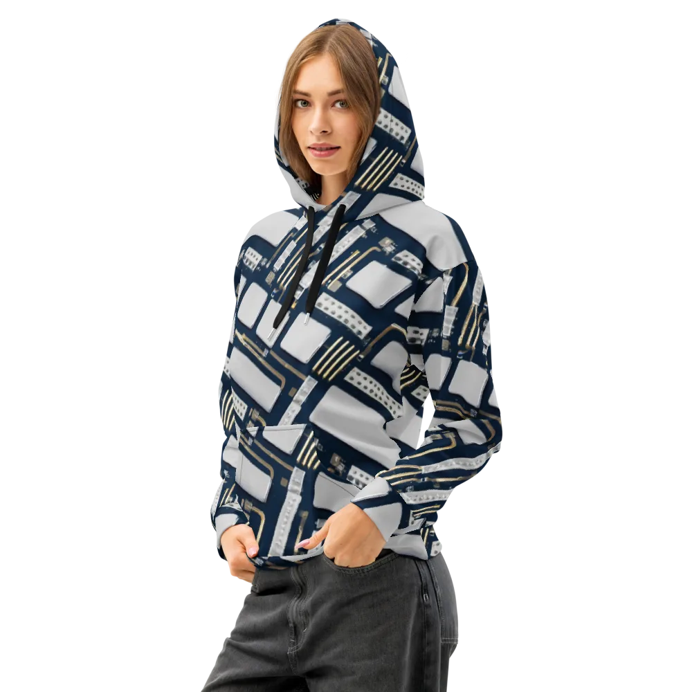 Aurum Interface on Cotton Hoodie — Left Front